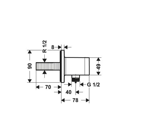 Phụ kiện cấp nước có giá đỡ sen FixFit E 589.55.964
